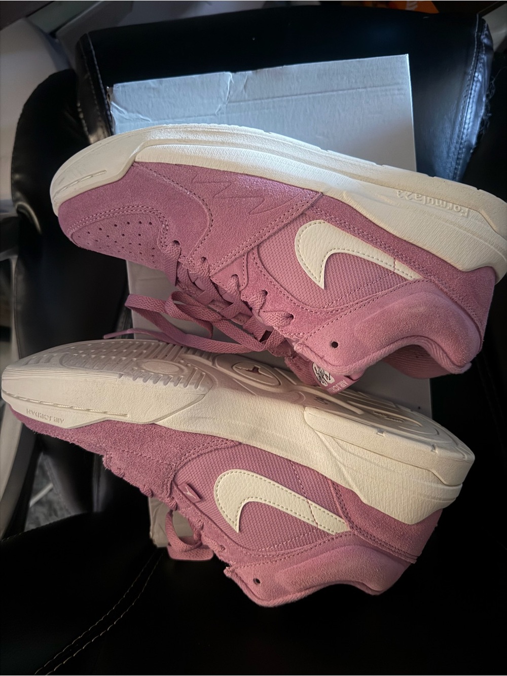 Jordan Women's Low-Top Sneakers in light purple and White